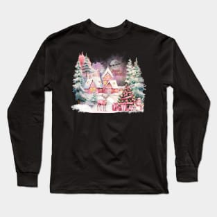 Dreaming With a Pink Christmas Long Sleeve T-Shirt